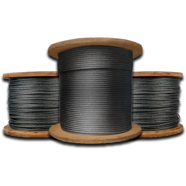 CABLE DE ACERO NEGRO TIPO COBRA A/F DE 3/4