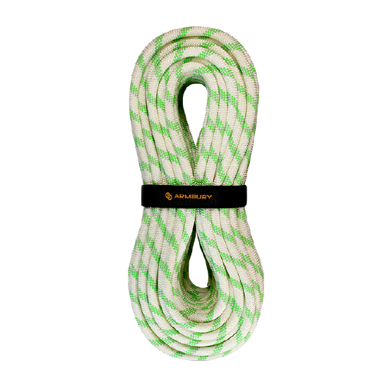 STATIC 12 CUERDA SEMIESTATICA 12mm (PRESENTACIÓN MÁX 400MTS) BLANCO / VERDE NEON 38 KN S12 ARMBURY