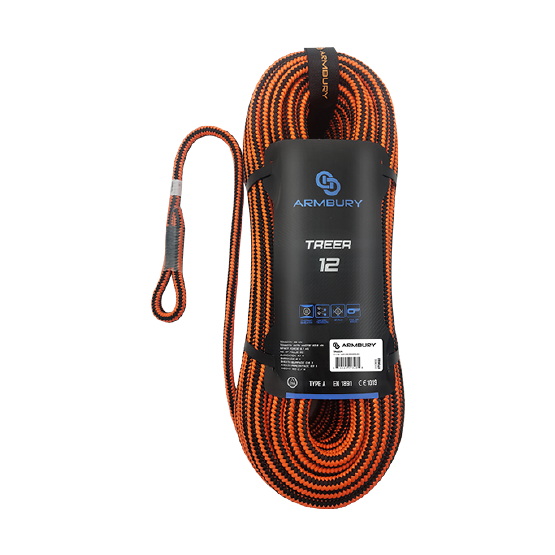 CUERDA SEMI-ESTÁTICA 12MM X 35M NARANJA-NEGRO STATIC TREER 12 ARMBURY