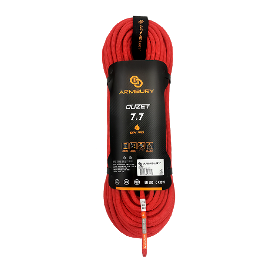 CUERDA DINÁMICA 7.7MM X 60M ROJO DINAMIC OUZET DRY PRO 7.7 ARMBURY