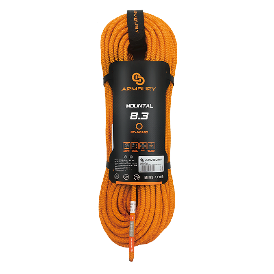 CUERDA DINÁMICA 8.3MM X 60M NARANJA DINAMIC MOUNTAL DRY PRO 7.7 ARMBURY
