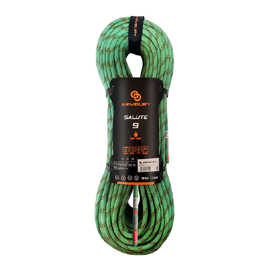 CUERDA DINÁMICA 9MM X 60M AZUL-AMARILLO-NEGRO DINAMIC SALUTE DRY PRO 9 ARMBURY