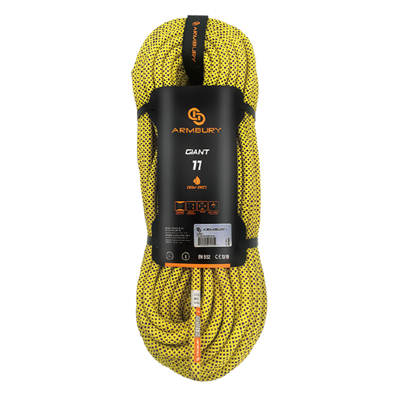 CUERDA DINÁMICA 11MM AMARILLO (PRESENTACIÓN MÁX 200MTS) DYNAMIC GIANT DRY PRO 11 ARMBURY