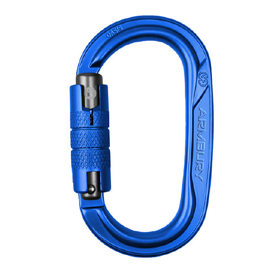 MOSQUETÓN ERGONÓMICO OVAL VERDE TRIPLE SEGURO AUTOMÁTICO OASIS OVAL CARABINER TRIPLE LOCK ARMBURY