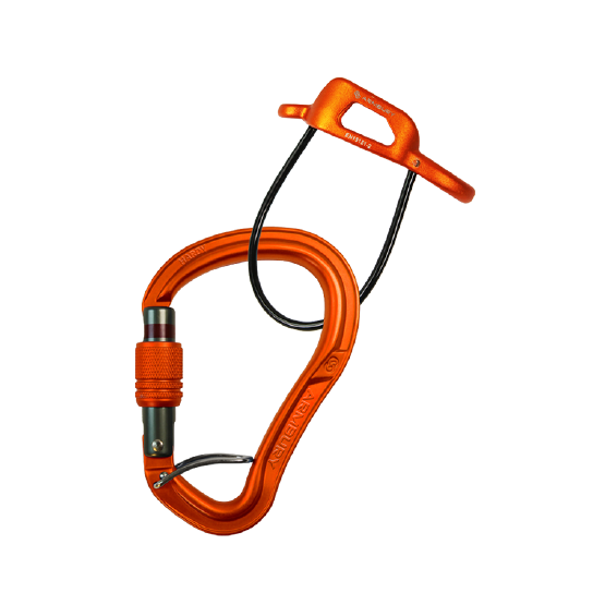 SET DE ASEGURAMIENTO + MOSQUETÓN NARANJA SEGURO CON ROSCA ZAN SET ARMBURY