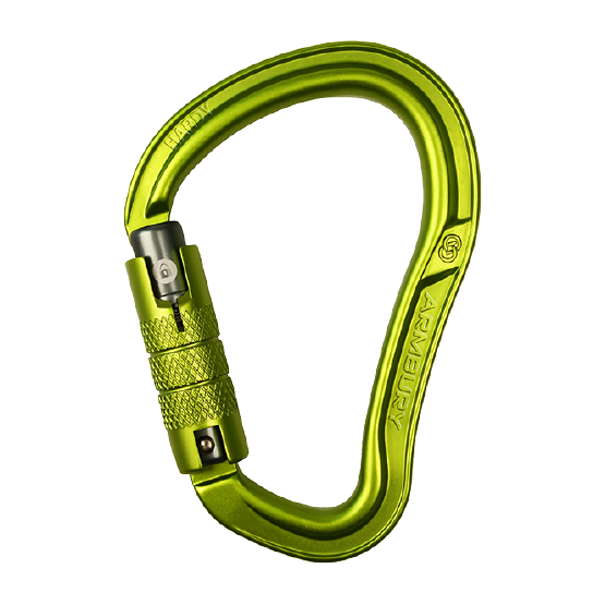 MOSQUETÓN ERGONÓMICO HMS VERDE TRIPLE SEGURO AUTOMÁTICO HARDY HMS CARABINER TWIST LOCK ARMBURY