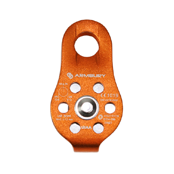 POLEA SIMPLE FIJA 12MM NARANJA TAST FIXED SIDE SINGLE PULLEY ORANGE ARMBURY